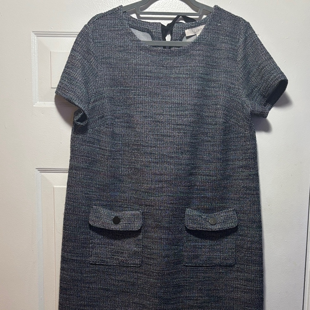 LOFT Short Sleeve Dress with Pockets